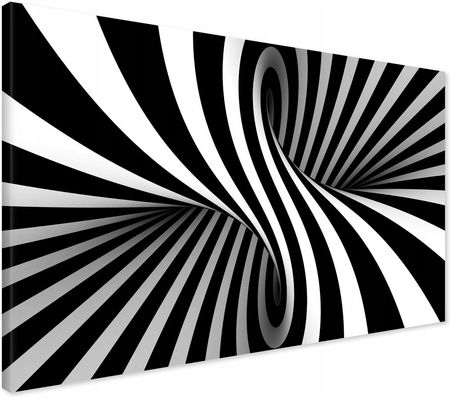 Printedwall Obraz Na Płótnie Abstrakcja 3D Zebra 120X80