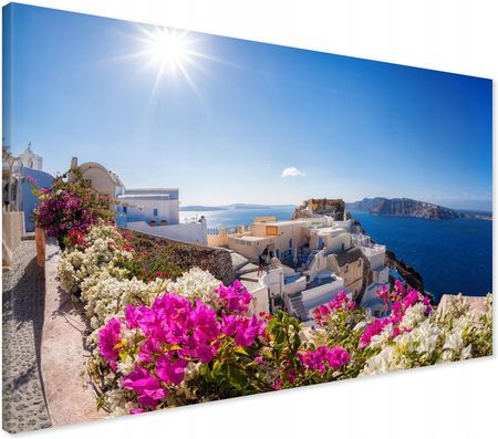 Printedwall Obraz Na Płótnie Santorini Grecja Morze 120X80