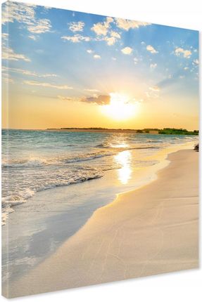 Printedwall Obraz Na Płótnie Plaża Zachód Słońca 50X70