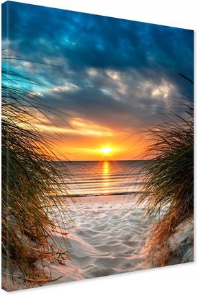 Printedwall Obraz Na Płótnie Zachód Słońca Plaża 80X120