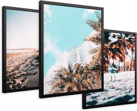 Printedwall Obrazy W Ramie Plaża Morze Wakacje Podróż 43X99