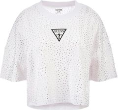 Damska Koszulka z krótkim rękawem Guess SS RN Stars Tee W3Yi32K8Fq0-G011 – Biały