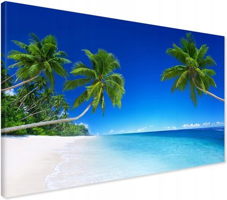Printedwall Obraz Na Płótnie Morze Plaża Palmy 120X80