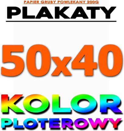 Wydruk Druk Plakat 40X50 Np Do Ramki Kolor 200G