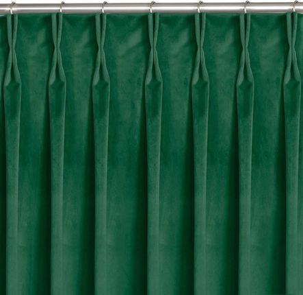 Homede Zasłona Vila Klasyczna Velvetowa Na Flexach 530X225 Butelkowa Zieleń Wzór 1