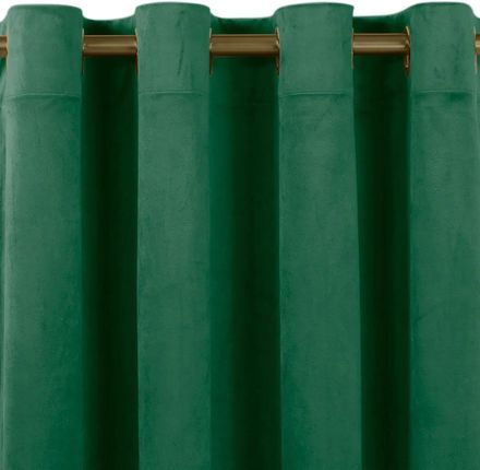 Homede Zasłona Vila Klasyczna Velvetowa Na Złotych Przelotkach 400X300 Butelkowa Zieleń