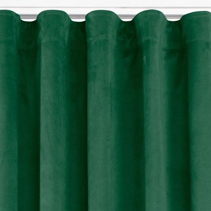 Homede Zasłona Vila Klasyczna Velvetowa Na Taśmie Wave 400X300 Butelkowa Zieleń