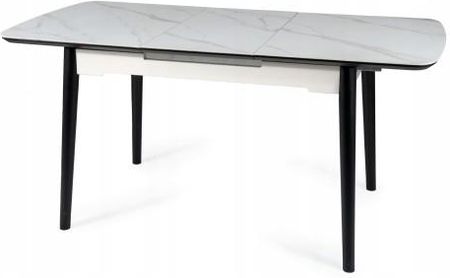 Stół Apollo Biały Mat/Czarny Mat 120(160)x80