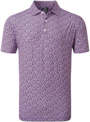 Męska koszulka golfowa polo Footjoy Confetti Print Pique violet