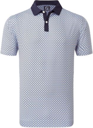 Męska koszulka do golfa Footjoy Circle Print Lisle Polo navy/white