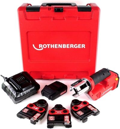 Rothenberger Zaciskarka akumulatorowa ROMAX Compact TT 1x2Ah + 3 szczęki M 18-22-28 1000003897
