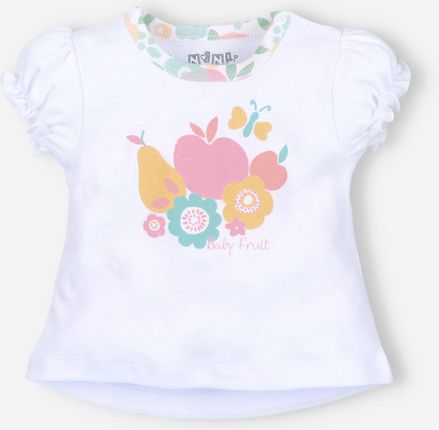 T-shirt niemowlęcy COLORFUL FRUITS z bawełny organicznej dla dziewczynki