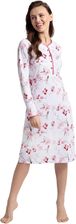 Zdjęcie Koszula damska LUNA kod 150 biała różowa beżowa w orientalne kwiaty - Błaszki