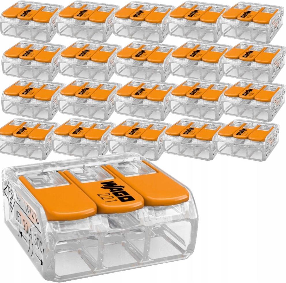 Lot De Dominos à Levier WAGO 221 - Modèles 221-412, 413, 415 (2 à 5 Connexions)