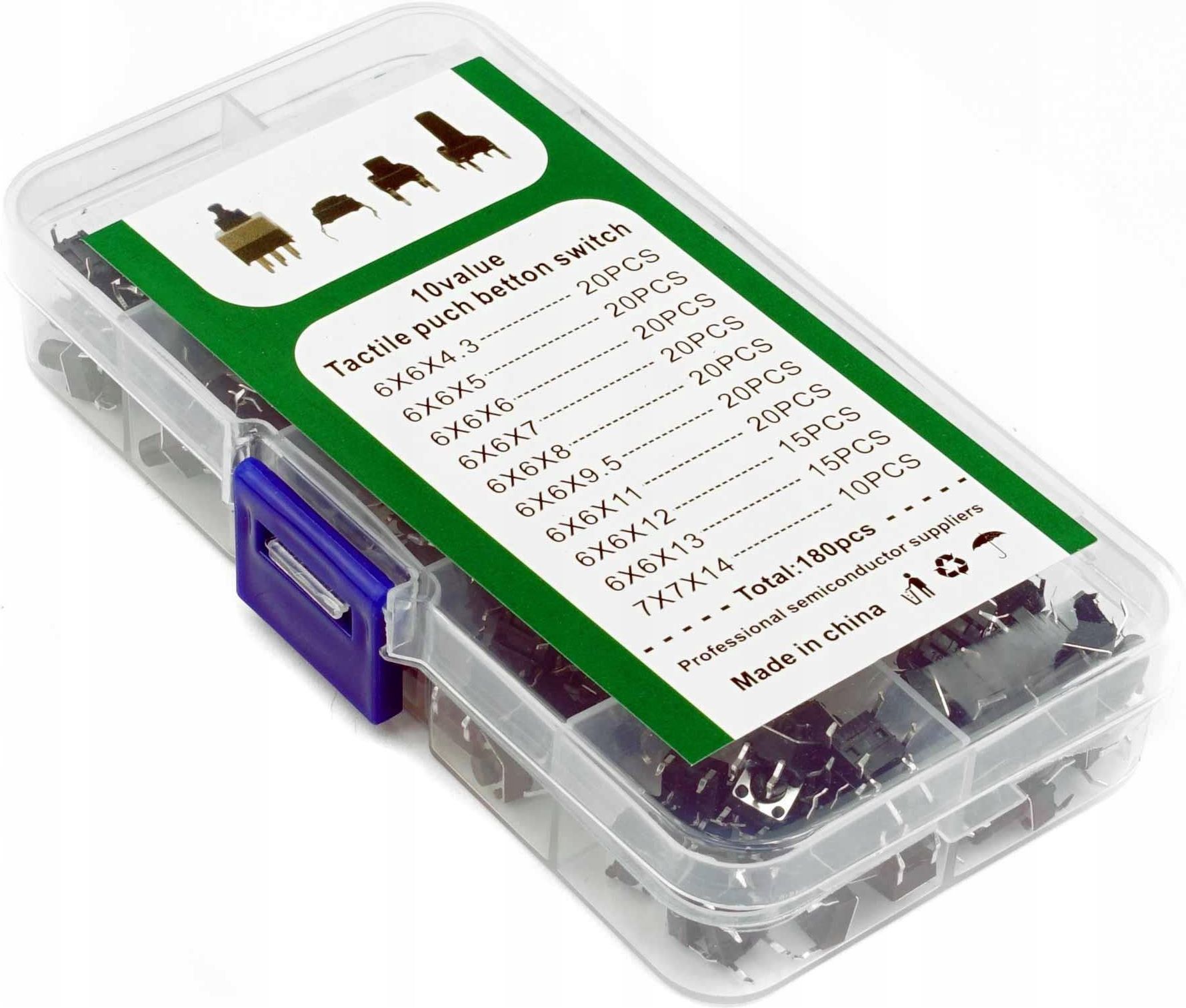 Elektroweb Zestaw Xxl Tact Switch Micro-Switch Pudełko