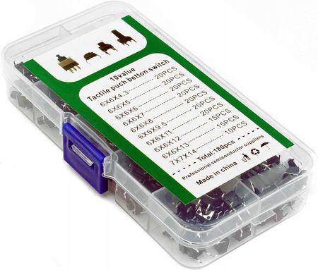 Elektroweb Zestaw Xxl Tact Switch Micro-Switch Pudełko 180szt