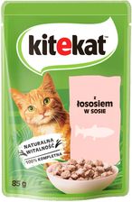 Kitekat Saszetka Mokra Pełnoporcjowa Dla Dorosłych Kotów Z Łososiem W Sosie 85g