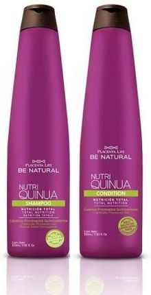 PLACENTA LIFE Be Natural Nutri Quinua szampon + odżywka regenerują zniszczone włosy 2x350ml