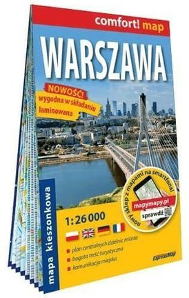 Comfort! map Warszawa midi 1:26 000 plan miasta