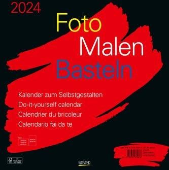 Foto-Malen-Basteln Bastelkalender schwarz groß 2024 Korsch Verlag