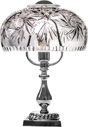 Elegancka lampa kryształowa stojąca chrom 32 cm