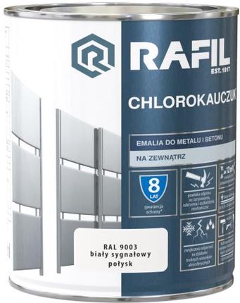 Rafil Emalia Chlorokauczukowa RAL9003 Biały Sygnałowy 0,75L