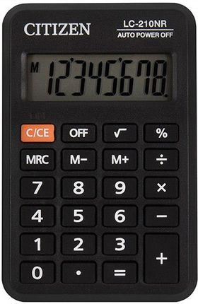 Citizen Kalkulator Kieszonkowy 8 Miejsc Czarny (LC210NR)