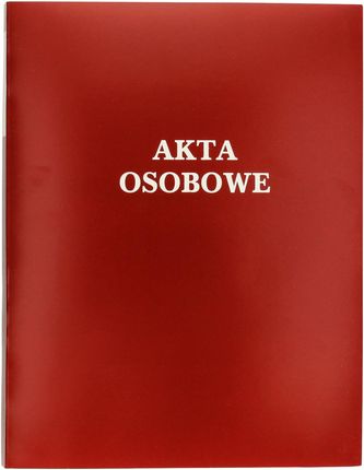 Warta Teczka Akta Osobowe Binda Wewnętrzna Czerwona Niezadrukowana Abcde