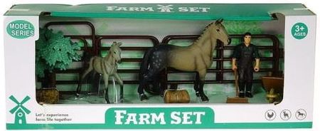 Adar Zestaw Farma Figurki Zwierzęta Zagroda 40x10x15cm