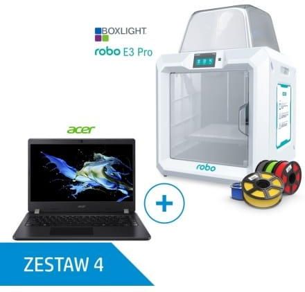 Boxlight Drukarka 3D Robo E3 Pro (Z Pakietem Edukacyjnym I Zestawem Filamentów 5 5 Kg) + Laptop Acer I5 11 Gen. 8 Gb Ram 512 Ssd Z Win 10 Edu (9Fdf553