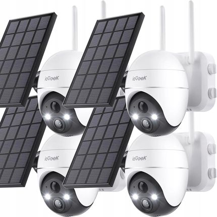 Iegeek Kamera Solarna Zewnętrzna Obrotowa Wifi 5Mpx X 4
