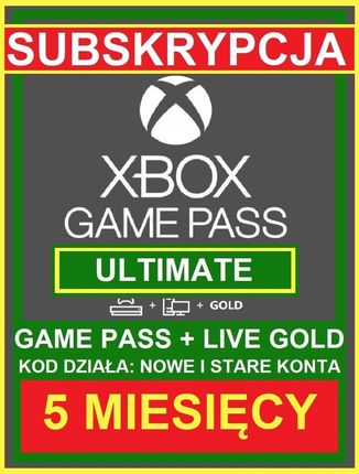 Xbox Game Pass Ultimate 5 miesięcy