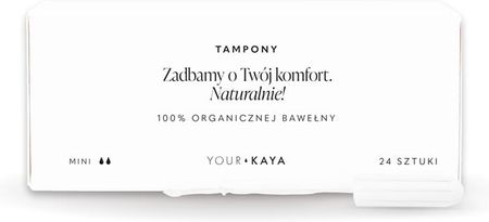 Your Kaya Tampony Organiczne Mini 24 Sztuk