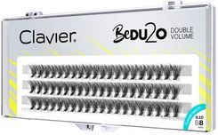 Zdjęcie CLAVIER Kępki Rzęs BeDU2O 8 mm, skręt B – Double Volume - Śrem