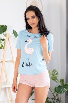 Piżama Cute Flamant Niebiesko-Różowy (Rozmiar L/XL)