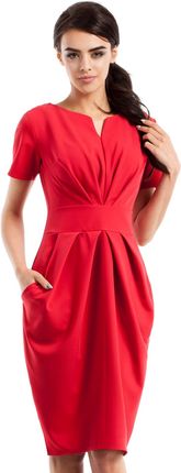 MOE234 Sukienka czerwona (kolor czerwony, rozmiar XL)