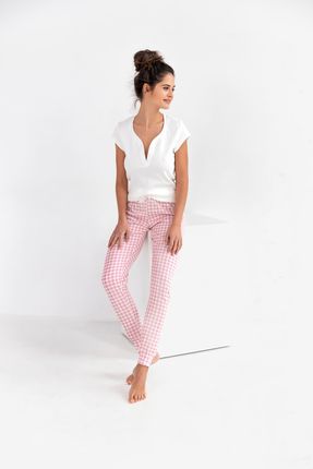 Piżama Anastasia Ecru-Pink (Rozmiar XL)