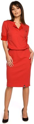 B056 sukienka czerwona (kolor czerwony, rozmiar XL)