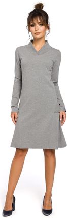 B044 sukienka szara (kolor szary, rozmiar XL)