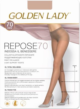 RAJSTOPY GOLDEN LADY REPOSE 70 (kolor visone, rozmiar 3)