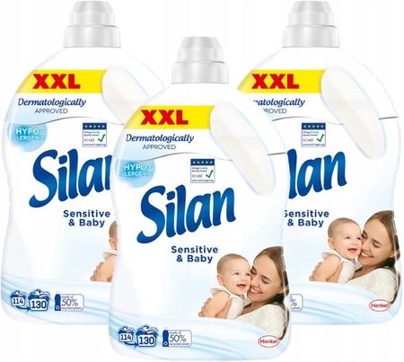 Silan Płyn Do Płukania Sensitive 390Pr 2,86L X3