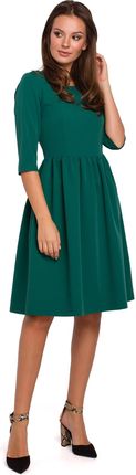 K010 Sukienka rozkloszowana - zielona (kolor zielony, rozmiar XL)