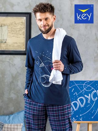 PIŻAMA KEY MNS-616 B23 (kolor granat, rozmiar L) - zdjęcie 5