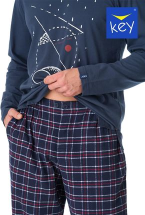 PIŻAMA KEY MNS-616 B23 (kolor granat, rozmiar L) - zdjęcie 3