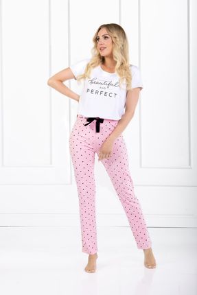 Piżama Flawless White-Pink (Rozmiar S)