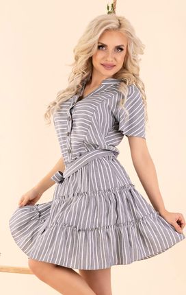Ragominam Grey D87 sukienka (kolor szary, rozmiar XL)