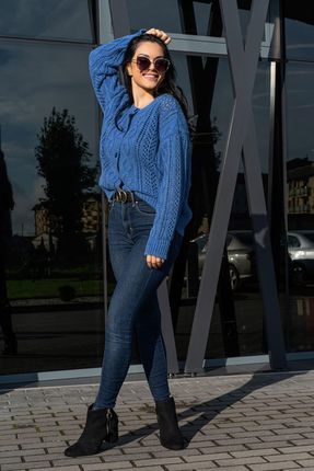 Boniqe Jeans sweter (kolor niebieski, rozmiar one size)