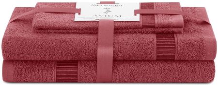 Ameliahome Ręcznik Avium Kolor Różowy Styl Klasyczny 30x50+50x90+70x130