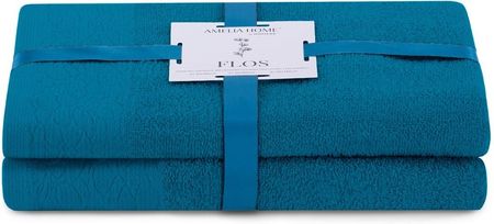 Ameliahome Ręcznik Flos Kolor Niebieski Styl Klasyczny 50x90+70x130