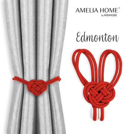 Ameliahome Zasłony Dodatki Edmonton Kolor Czerwony